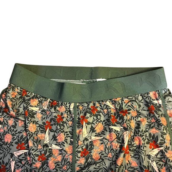 Kari Traa Fryd Superundertøysbukse Thermal Leggings, Murk Green Floral, S-M - Picture 6 of 15